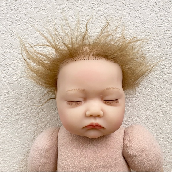 Adorable Kaydora Reborn 20 inch Silicone Baby Girl Doll Closed Eyes Eyelashes - Picture 5 of 13